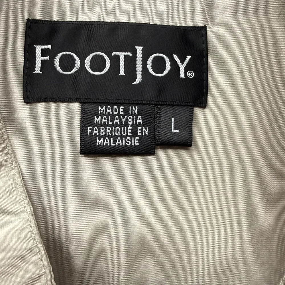 FootJoy Winged Foot Vest Mens‎ Large Beige Golf Windbreaker Pullover Lightweight